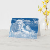 Carte de voeux Lion et Agneau (Fleur jaune)