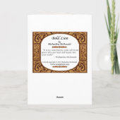 Carte de voeux Lion Gras (Dos)