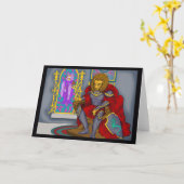 Carte de voeux Lion King (Fleur jaune)