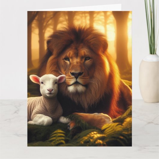 Carte de voeux LION & LAMB Christian Blank (Devant)