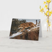 Carte de voeux Lion Mountain (Fleur jaune)