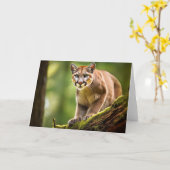 Carte de voeux Lion Mountain (Fleur jaune)