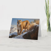 Carte de voeux Lion Mountain (Devant)