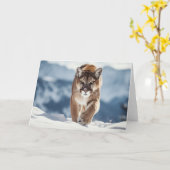 Carte de voeux Lion Mountain (Fleur jaune)