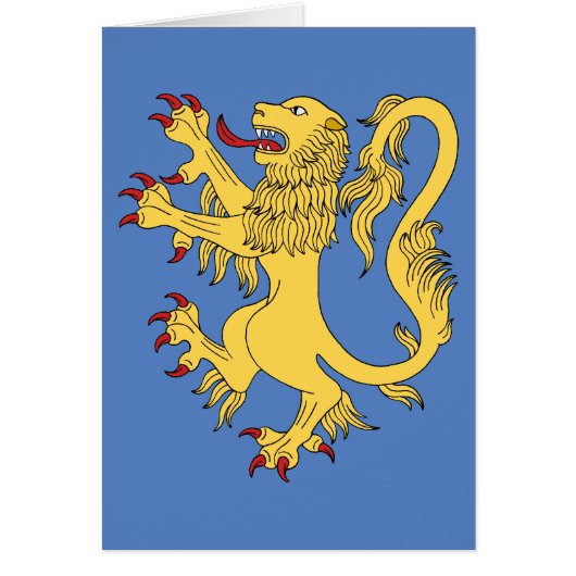 Carte de voeux Lion Rampant (Devant)