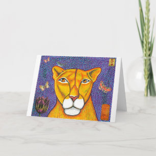 Carte de voeux lioness