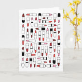 Carte de voeux Lipstick (Fleur jaune)