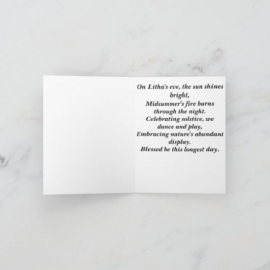 Carte de voeux Litha (Intérieur)