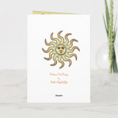 Carte de voeux Litha Sun (Dos)