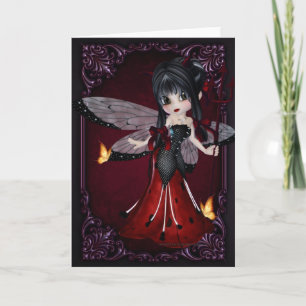 Carte de voeux Little Devil Ladybug Design 1
