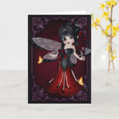 Carte de voeux Little Devil Ladybug Design 1 (Fleur jaune)