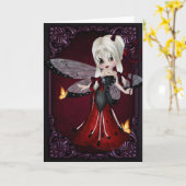 Carte de voeux Little Devil Ladybug Design 2 (Fleur jaune)