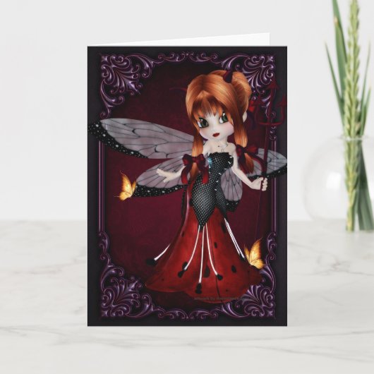 Carte de voeux Little Devil Ladybug Design 3 (Devant)