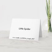 Carte de voeux Little Spider (Dos)