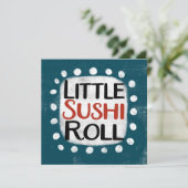 Carte de voeux Little Sushi Roll (Debout devant)