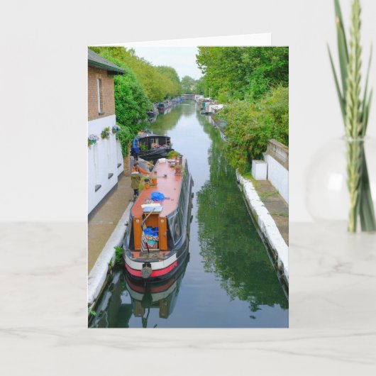 Carte de voeux Little Venice London Barge (Devant)