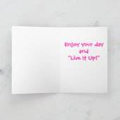 Carte de voeux Live It Up Chick Power (Intérieur)