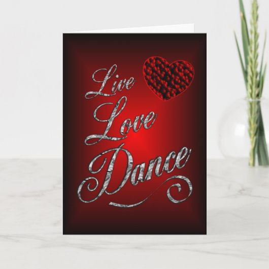 Carte de voeux Live, Love, Dance (Devant)