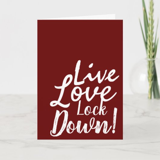 Carte de vœux Live Love Lock Down ! (Devant)