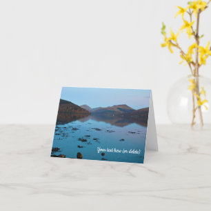 Carte de voeux Loch Fyne en bleu, Écosse