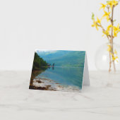 Carte de vœux Loch Long, Arrochar, Écosse (Fleur jaune)