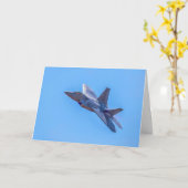 Carte de voeux Lockheed Martin F-22A Raptor (Fleur jaune)