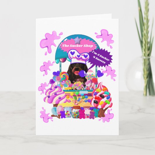 Carte de voeux Lollipop & Candy Shop (Devant)