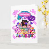 Carte de voeux Lollipop & Candy Shop (Fleur jaune)