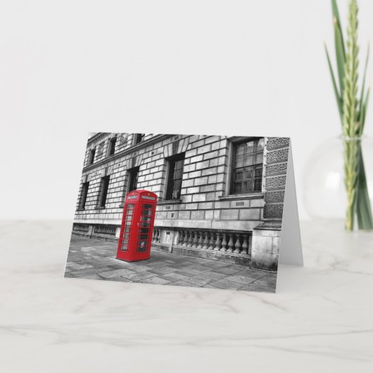 Carte de voeux London Red Phone Box (Devant)