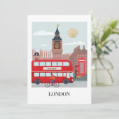 Carte de voeux Londres (Debout devant)