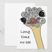 Carte de vœux Long time no see (Devant / Derrière)