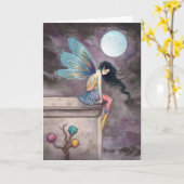 Carte de voeux longue voie vers le bas (Fleur jaune)