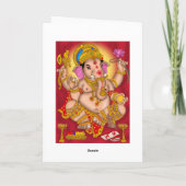 Carte de vœux Lord Ganesha (Dos)