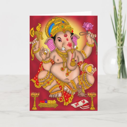Carte de vœux Lord Ganesha (Devant)