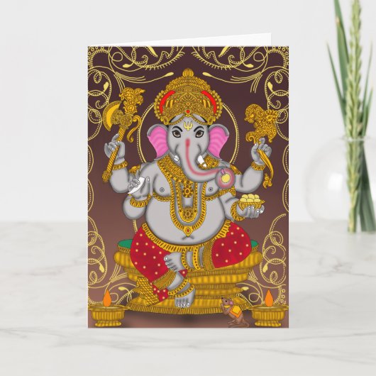 Carte de voeux Lord Ganesha (Devant)