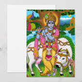 Carte de voeux Lord Krishna (Devant / Derrière)