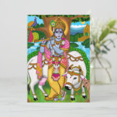 Carte de voeux Lord Krishna (Debout devant)