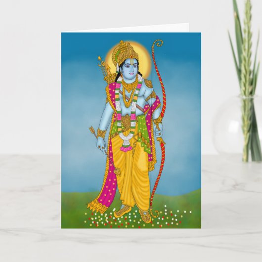 Carte de vœux Lord Ram – Art mural divin (Devant)