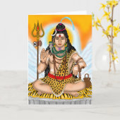 Carte de vœux Lord Shiva (Fleur jaune)