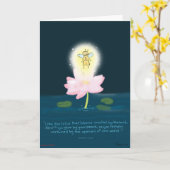 Carte de voeux Lotus Firefly (Fleur jaune)