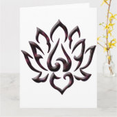 Carte de voeux Lotus Flower Purple Universe (Fleur jaune)