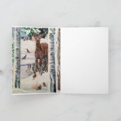 Carte de vœux Loup d'hiver (Intérieur)