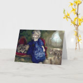 Carte de voeux "Loup-Garou : La Tristesse" (Fleur jaune)