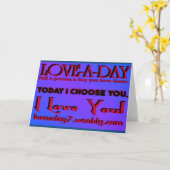 Carte de voeux Love A Day (Fleur jaune)
