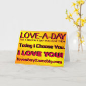 Carte de vœux Love A Day (Fleur jaune)