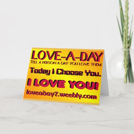 Carte de vœux Love A Day (Devant)