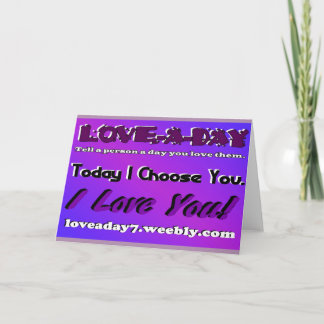Carte de vœux Love A Day - Violet