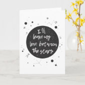 Carte de voeux Love Between Stars (Fleur jaune)