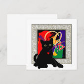 Carte de voeux Love Cat (Devant / Derrière)