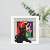 Carte de voeux Love Cat (Debout devant)
